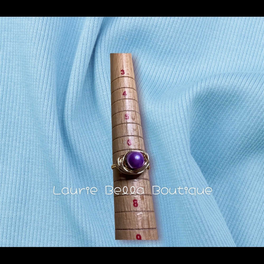 Lavender Gold Wire Ring